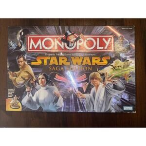 Monopoly STAR WARS SAGA EDITION Board Game 2005 - 100% Complete Metal Miniatures